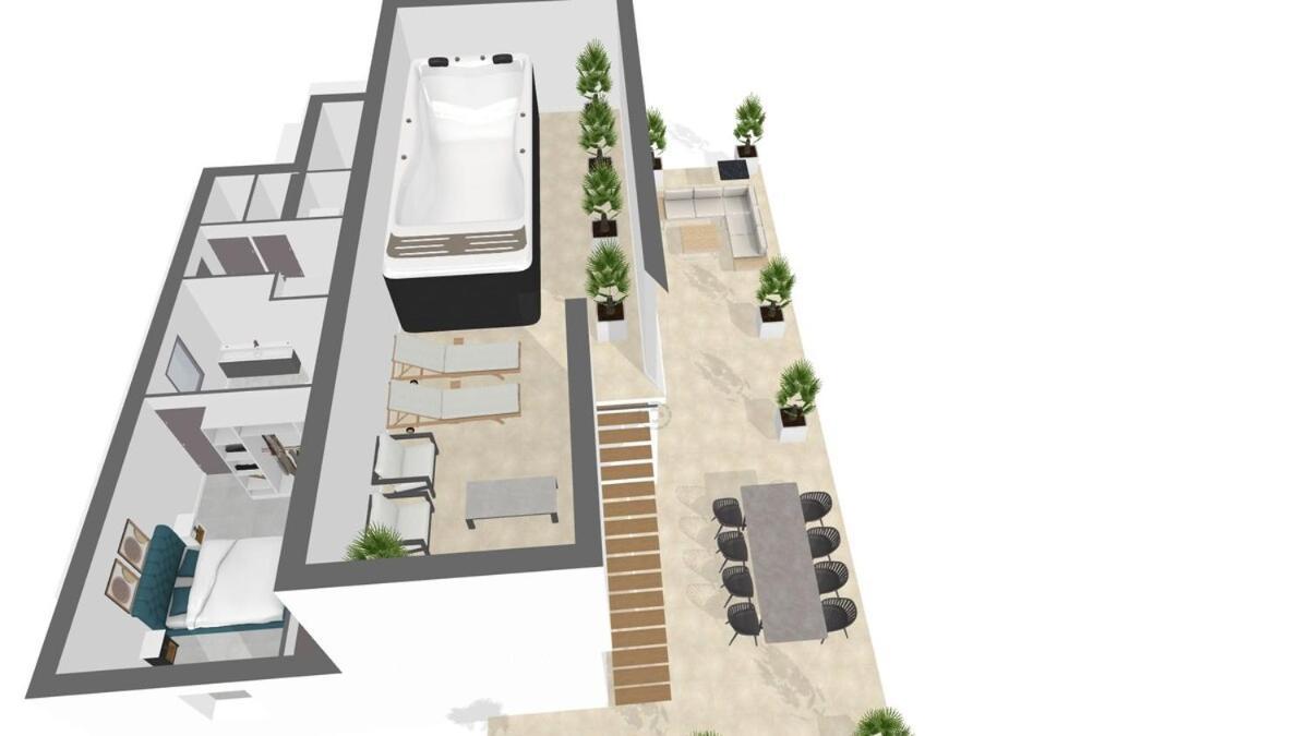 Apartment Cs Skyline Rooftop De Nage